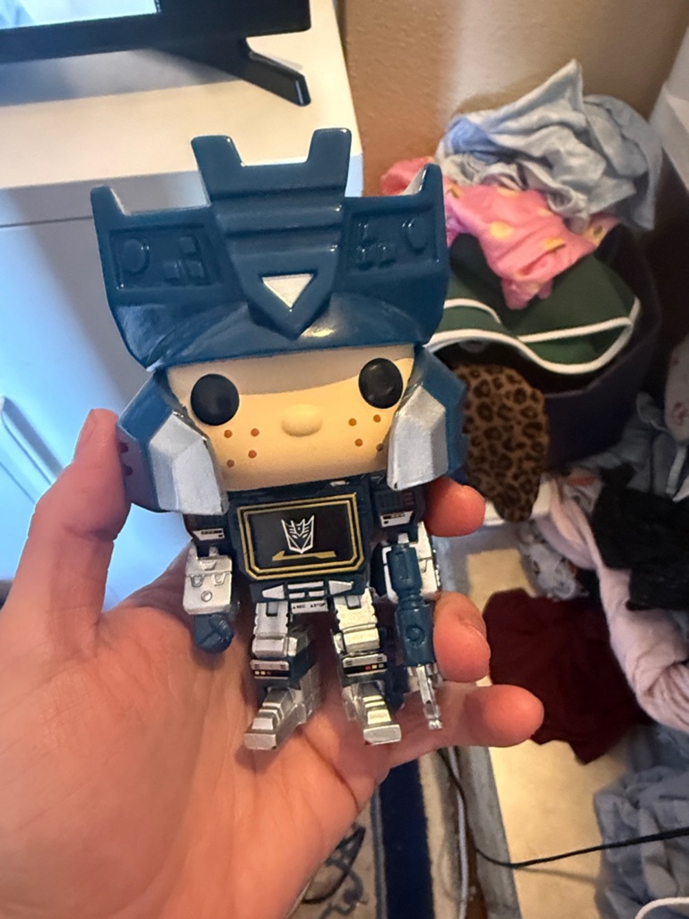 Funko Blue and Silver Transformer-Inspired Pop Vinyl Figure